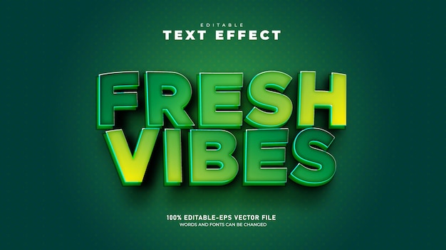 Green fresh Editable text effect