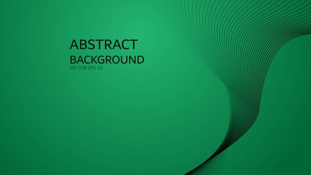 Green gradient abstract background with curve line for backdrop or presentation