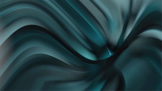 Green gradient wave background with added noise Dark flowing emerald background imitating a flow w
