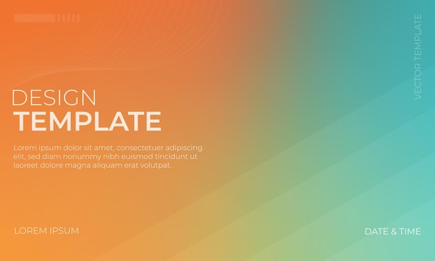 Green Orange Cyan Gradient Backdrop for Design Projects