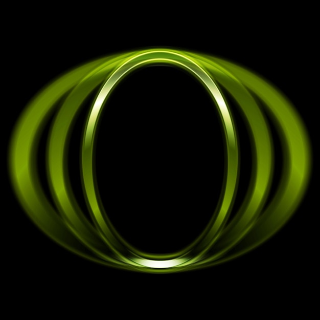 Green shiny circle logo design