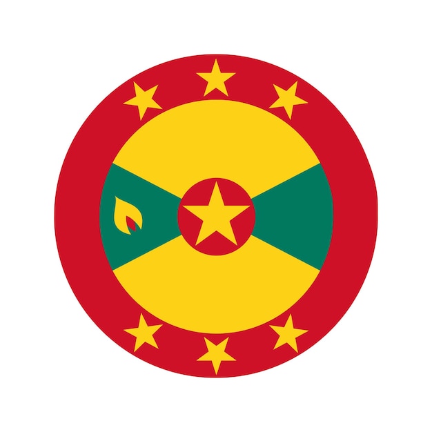 Grenada flag simple illustration for independence day or election