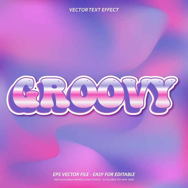 groovy colorful editable text effect