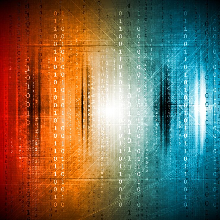 Vektor grunge colorful hitech background