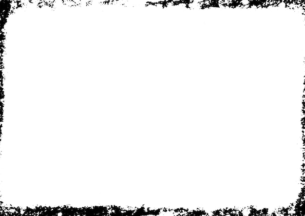 Grunge-kant, vektor tekstur bakgrunn, abstrakt rammeoverlegg, skitten og skadet bakteppe, vektor grafisk illustrasjon med transparent hvit EPS10