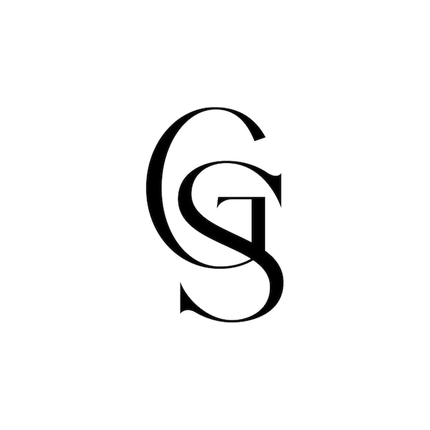 gs monogram logo design letter text name symbol monochrome logotype alphabet character simple logo