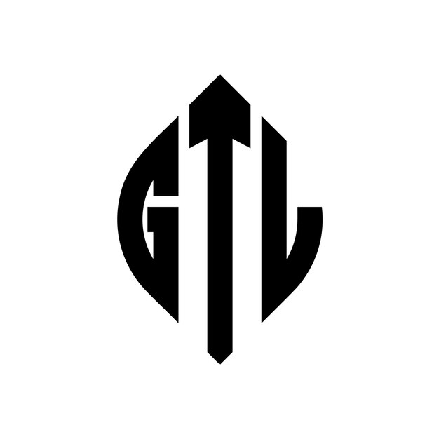 gtl circle letter logo design with circle and ellipse shape gtl ellipse letters with typographic style the three initials form a circle logo gtl circle emblem abstract monogram letter mark vector