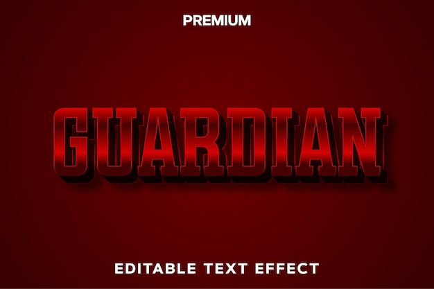 Guardian - Game Title Style text effect Premium