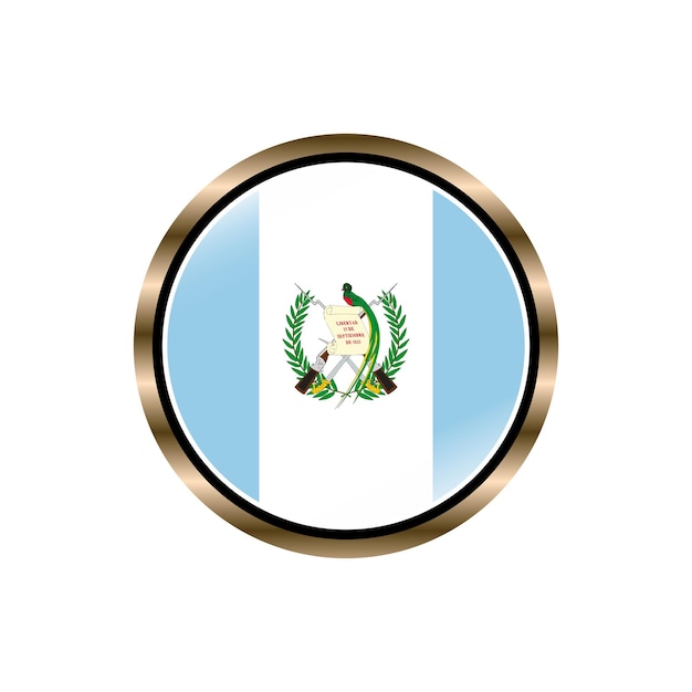 Guatemala flag circle button vector template trendy collection logo design