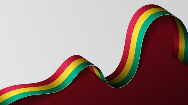 Guinea ribbon flag background Element of impact for the use you want to make of it