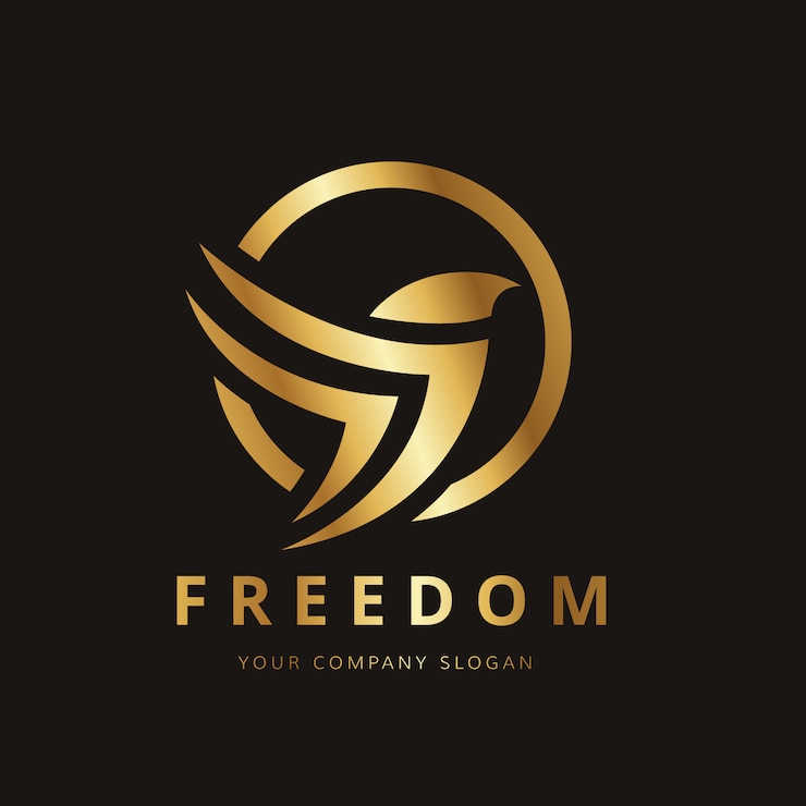 Vektor gylden fugl logo design