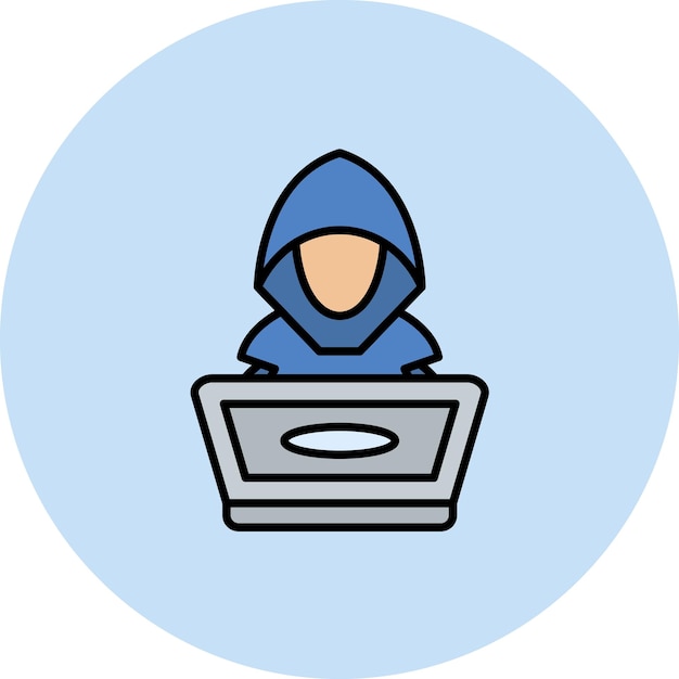 hacker flat illustration