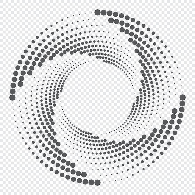 halftone circular dotted frame round dotted frame vector rotating dotted circles design round border icon round logo