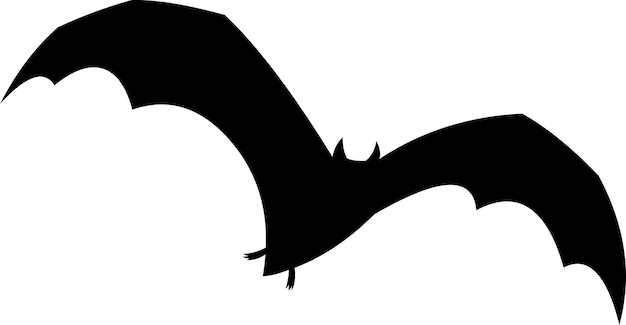 halloween black bat silhouette flying
