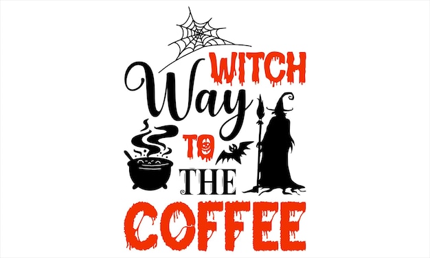 Halloween T shirt Design Hand lettering illustration for your design Modern calligraphy