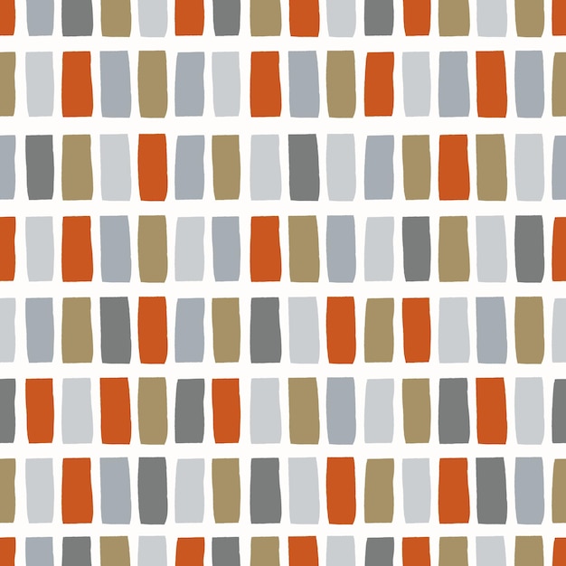 hand drawn colored mosaic texture vector seamless pattern stylized stained glass or tile