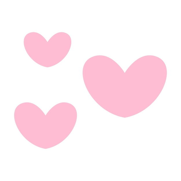 hand drawn heart isolated on white background