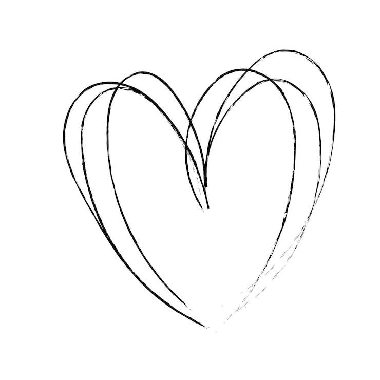 Vektor hand drawn hearts border and frame
