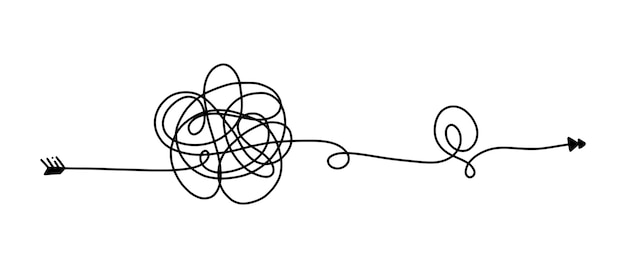hand drawn of tangle scrawl sketch abstract scribble vector illustration