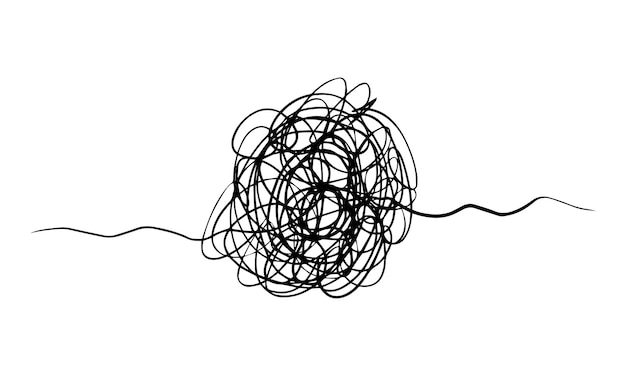 hand drawn scribble sketch circle object Tangled grungy round scribble isolated on white background doodle vector illustration