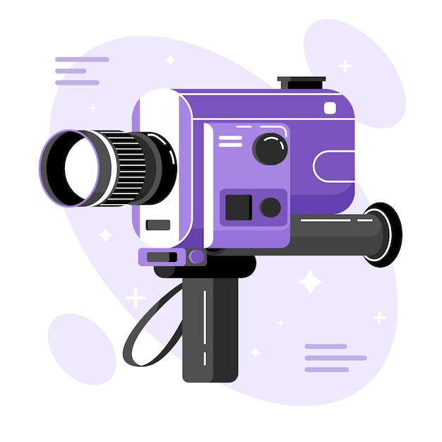 Hand drawn video camera illustration