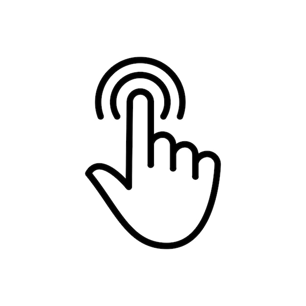 Hand Touch Icon Vector Design Template