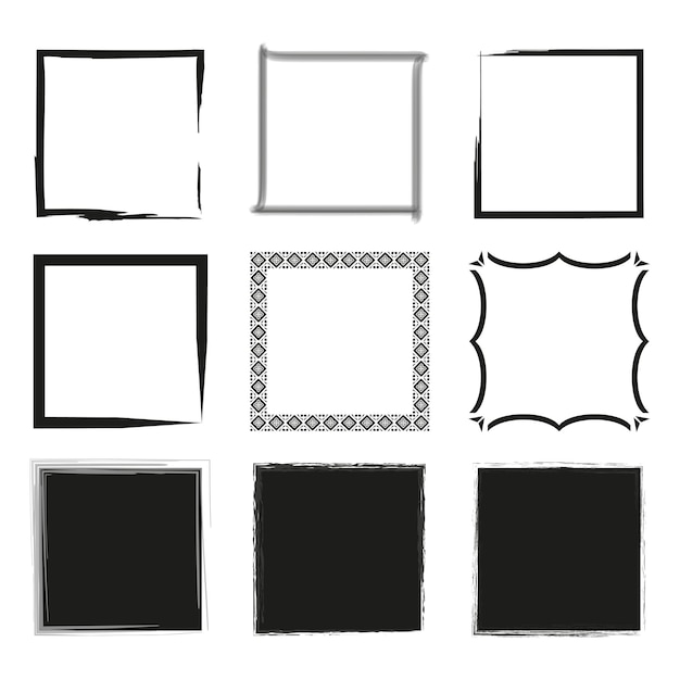 Handdrawn square frame Vector illustration EPS 10