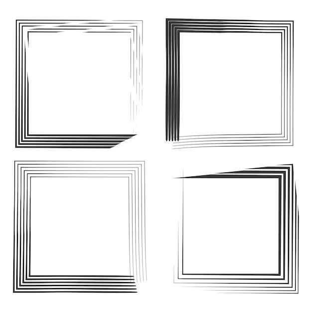 Handdrawn square frame Vector illustration EPS 10