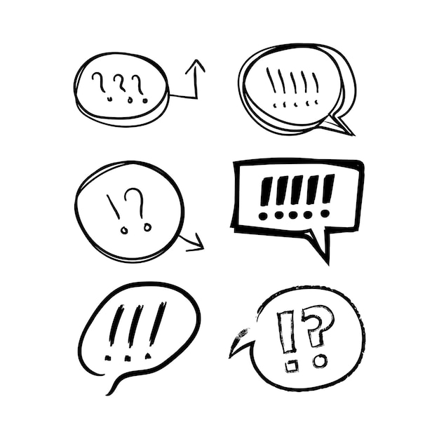 Handdrawnbubble chatcollection