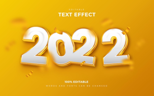Happy new year 2022 3d editable text effects