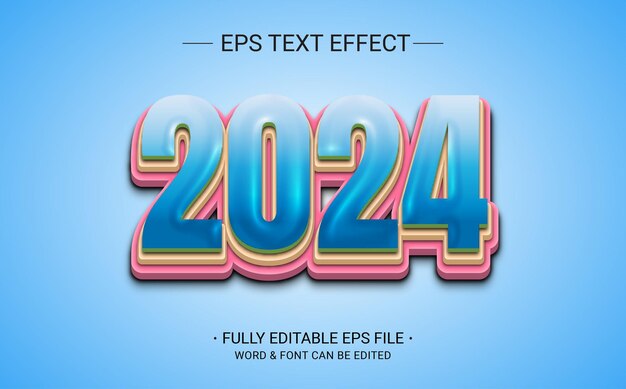 Happy new year 2024 (EPS editable file)