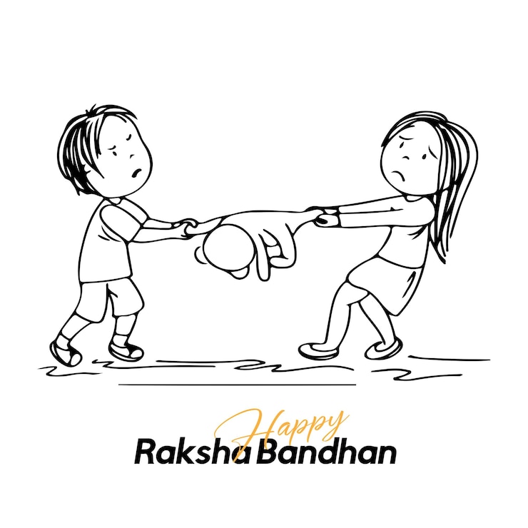 Vektor happy raksha bandhan social media post design