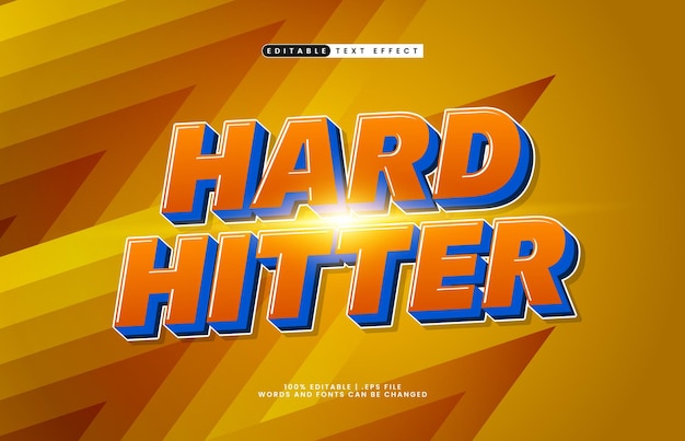 hard hitter editable text effect with a sport and power text style