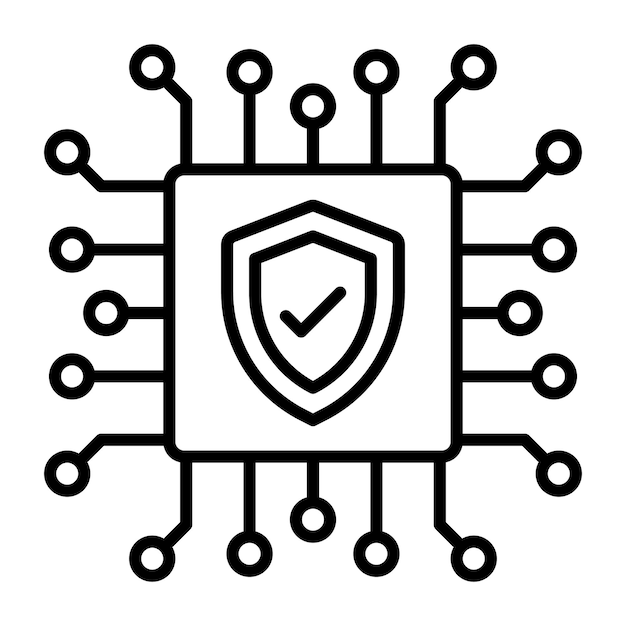 Hardware Security Line Illustration