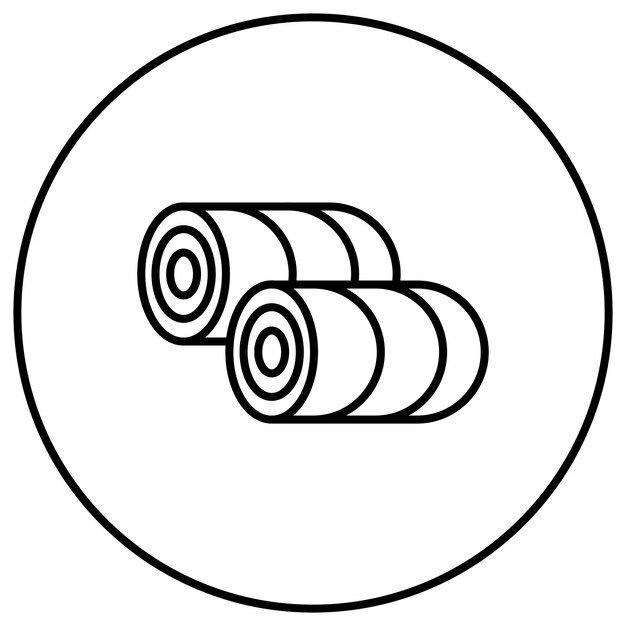 hay bale icon vector image can be used for village