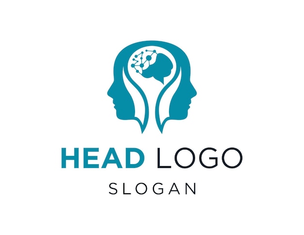 Head logo design created using the Corel Draw 2018 application with a white background