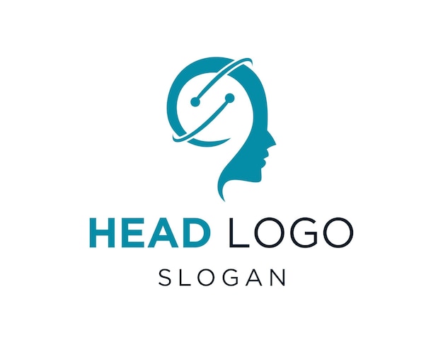 Head logo design created using the Corel Draw 2018 application with a white background
