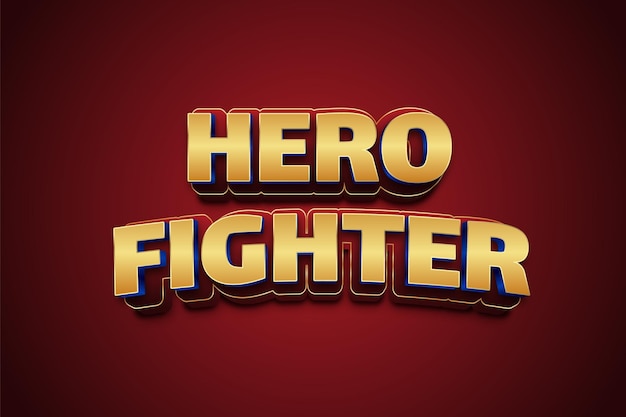 Hero fighter text effect style