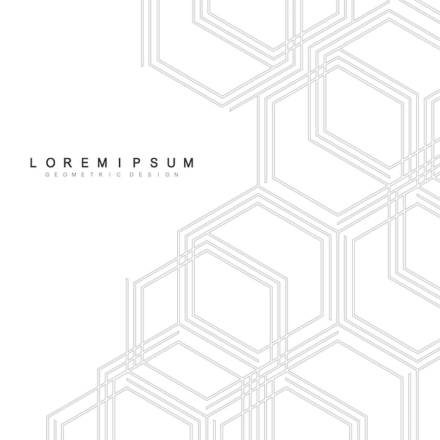 hexagonal geometric background template illustration