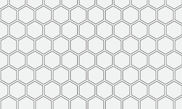 Hexagonal honeycomb pattern on a light background