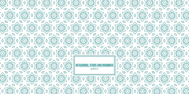 hexagonal star and rhombus pattern