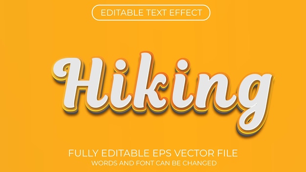 Hiking text effect