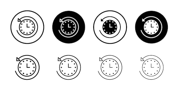 History icon outline set sign