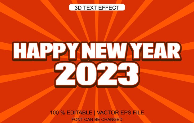 hny 2023 editable 3d text effect, text effect style, editable text effect template
