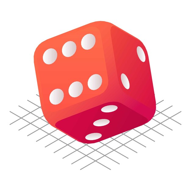 holding dice icon isometric of holding dice vector icon for web design isolated on white background