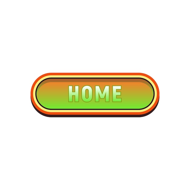 home button game design templates elegant and simple concept