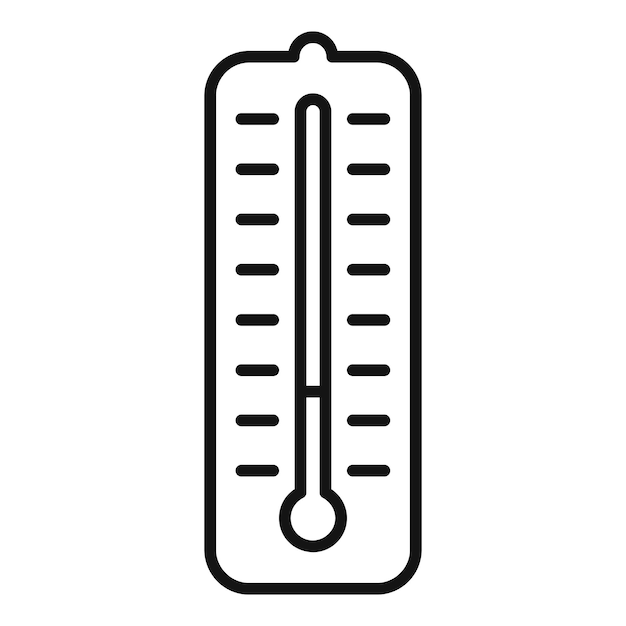 Home thermometer icon outline vector Smart consumption Digital tablet