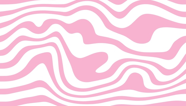 Horizontal abstract design with smooth wavy stripes in flowing motion Minimal