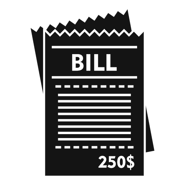 house utilities bill icon simple illustration of house utilities bill vector icon for web design isolated on white background