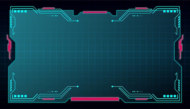 Hud callout boxes Futuristic space display information layout digital info frame element for text